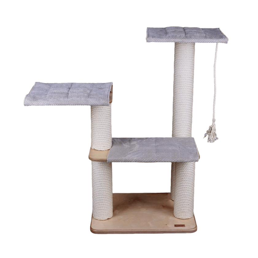 Basic Cat Tree 6A - Cat tree with two shelves and 3 levels. Ideal cat scratching post for kittens and small breeds.