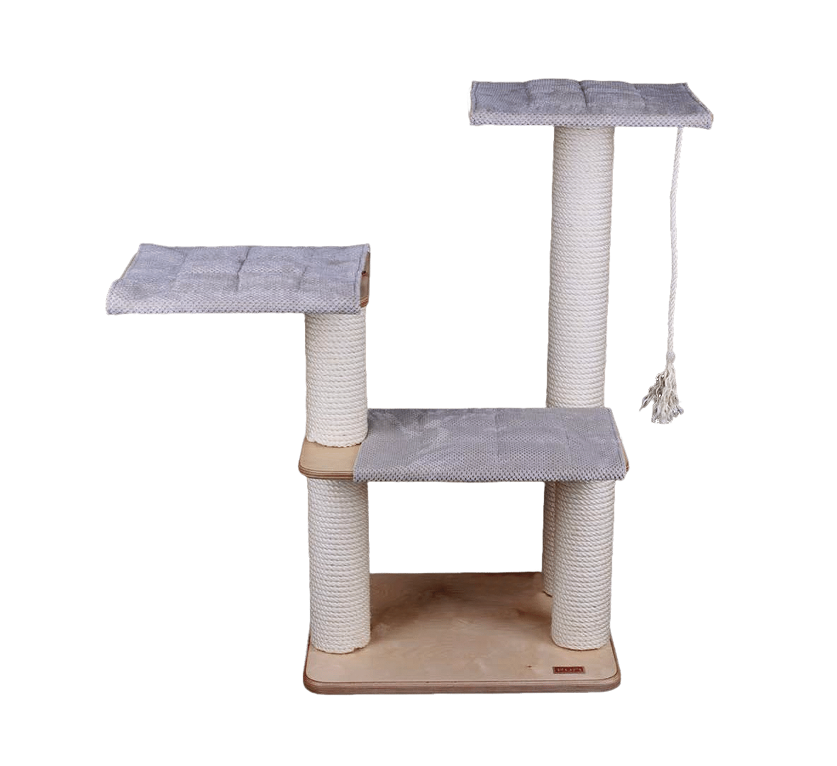 Basic Cat Tree 6A - Cat tree with two shelves and 3 levels. Ideal cat scratching post for kittens and small breeds.