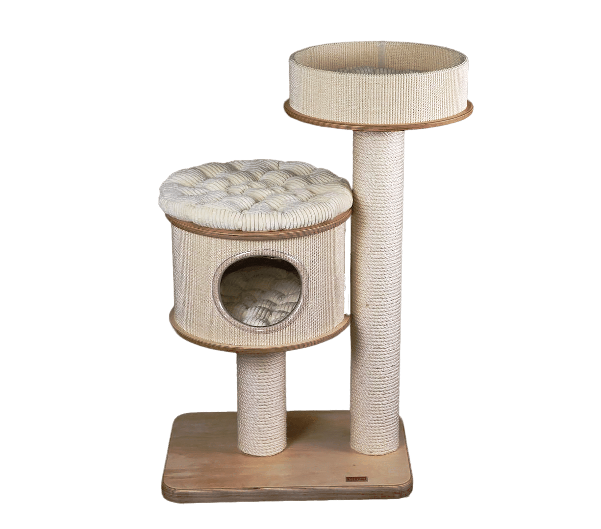 Rascador exclusivo para gatos con cueva