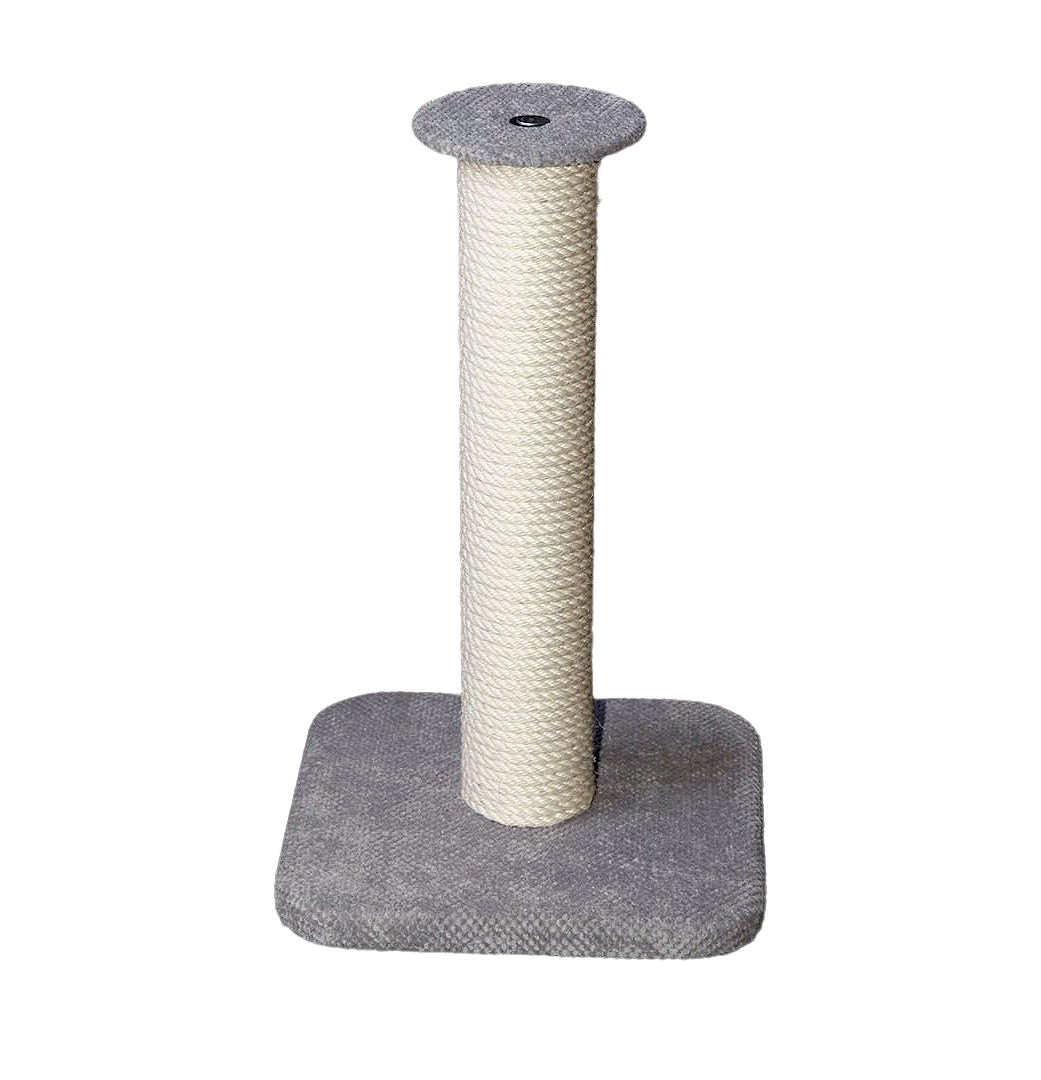 Basic Scratching Post Ø 12 cm for cats. Basic wooden pole covered with sisal rope on a wooden base, upholstered with your choice of upholstery.